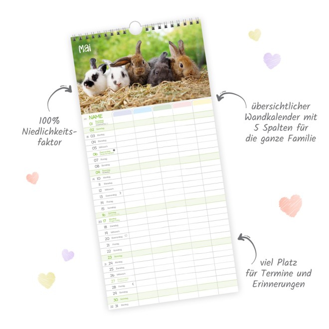 Familienkalender Unsere Lieblinge 2027