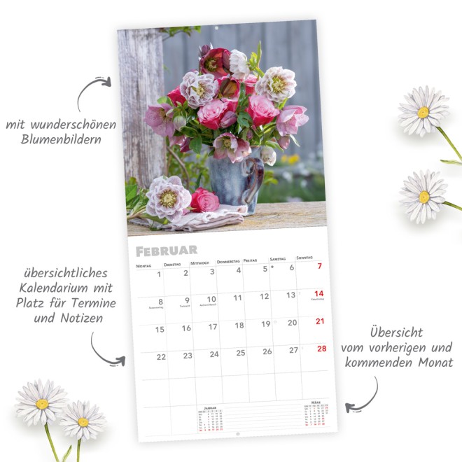 Broschürenkalender Blumenkalender 2027