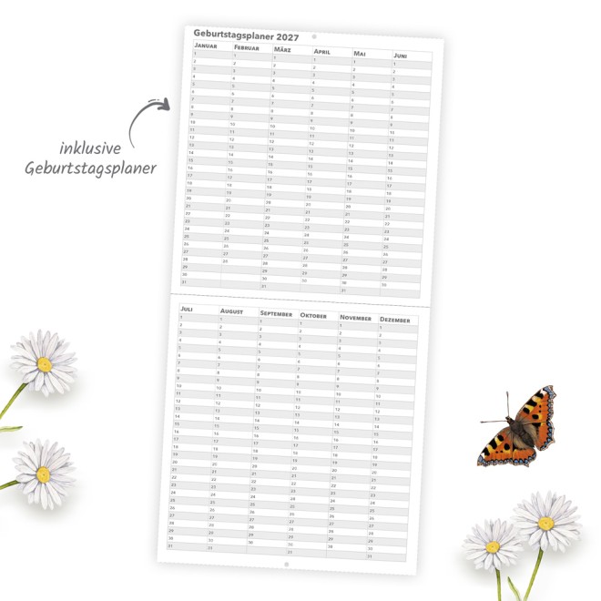 Broschürenkalender Blumenkalender 2027