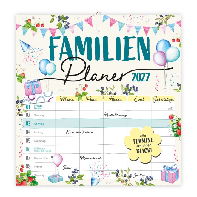 Broschürenkalender Familienplaner 2027