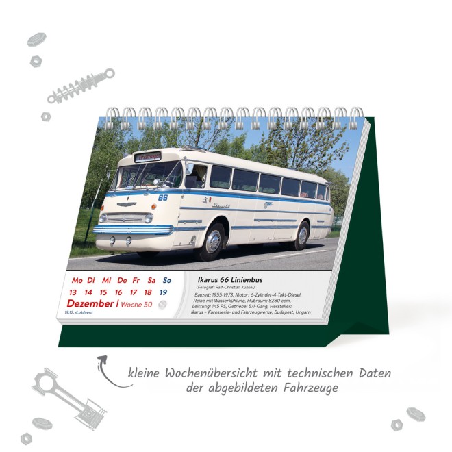 Aufstellwochenkalender DDR Fahrzeuge 2027
