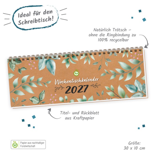 Wochentischkalender Natur 2027