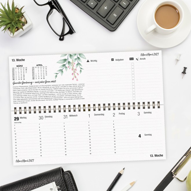 Wochentischkalender Natur 2027