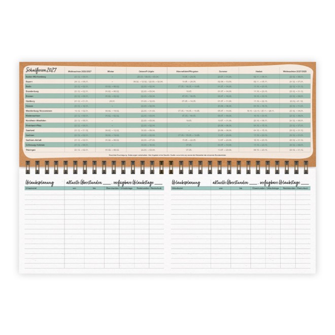Wochentischkalender Natur 2027