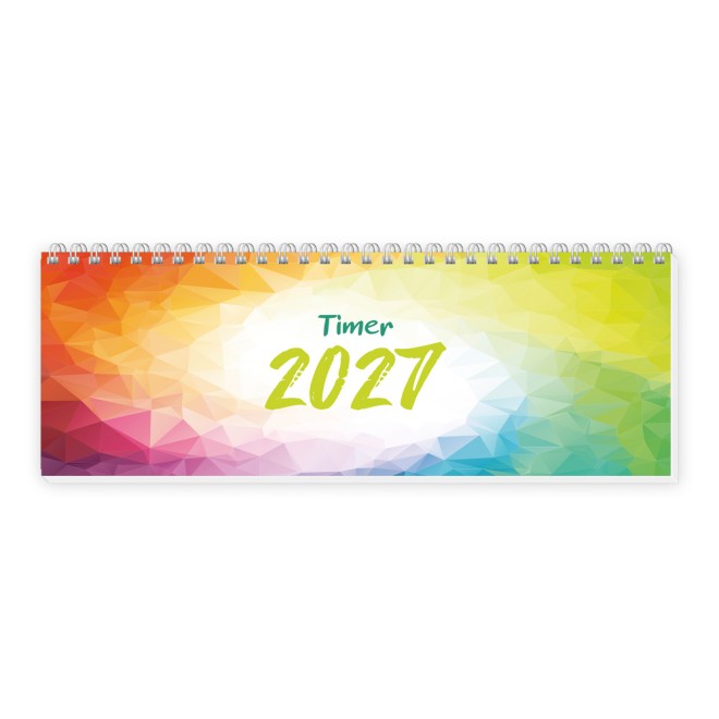 Schreibtischquerkalender Timer Farben 2027