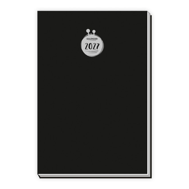Taschenkalender A6 schwarz 2027
