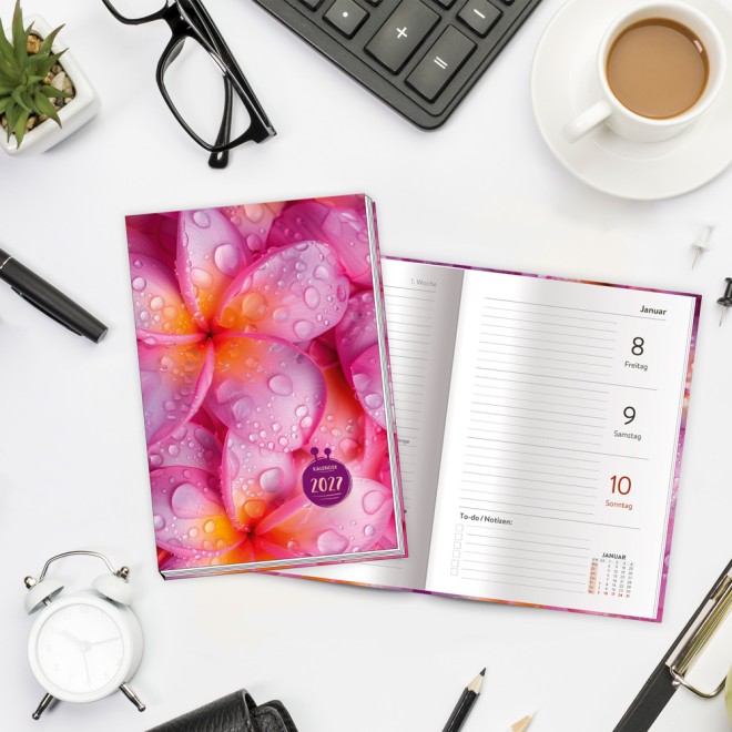 Taschenkalender A6 Flowers 2027
