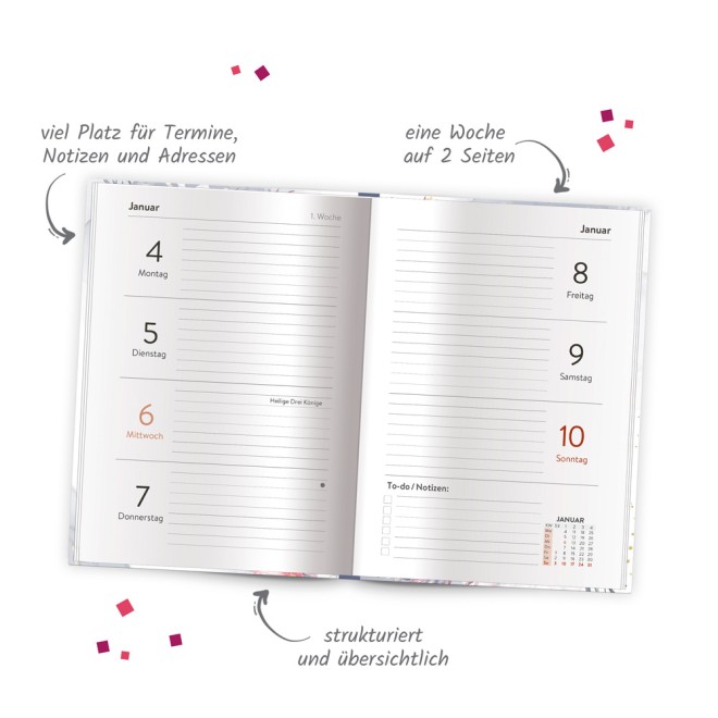 Taschenkalender A6 Vintage 2027