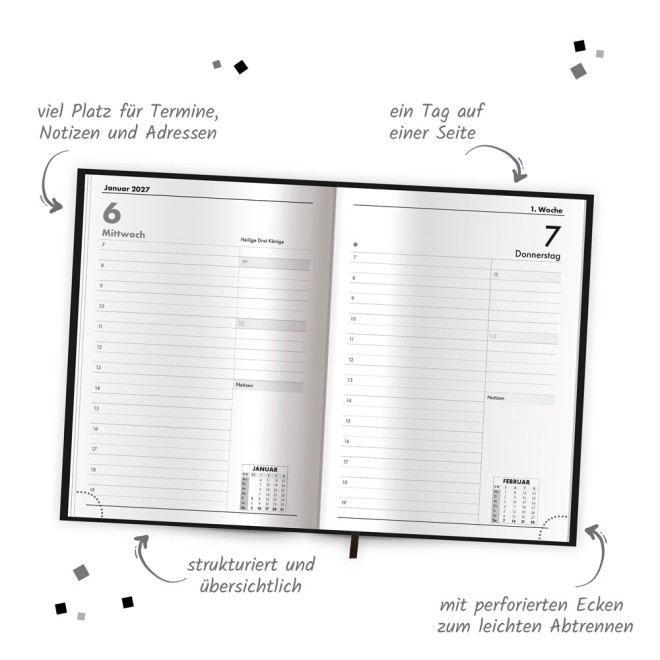 Buchkalender A5 2027