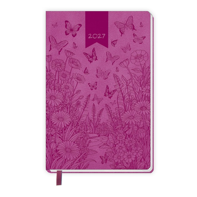 Taschenkalender A7 Soft Touch Schmetterlinge 2027