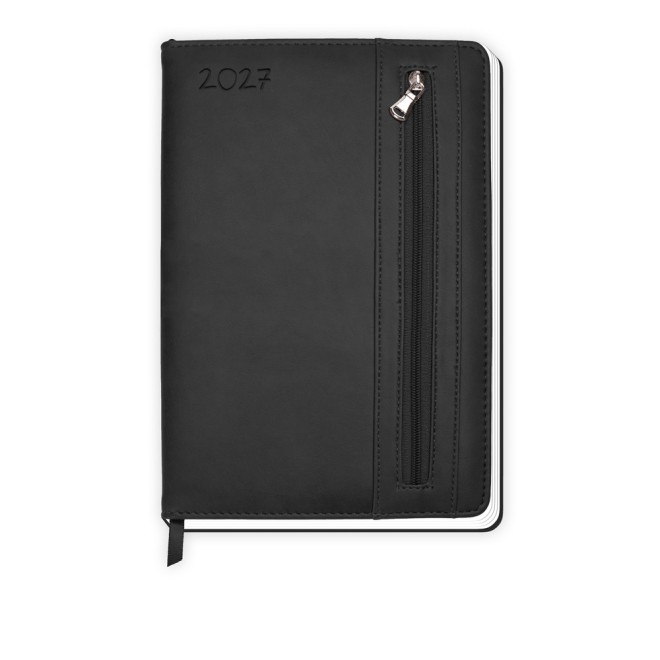 Wochenplaner A5 mit Tasche Schwarz 2027