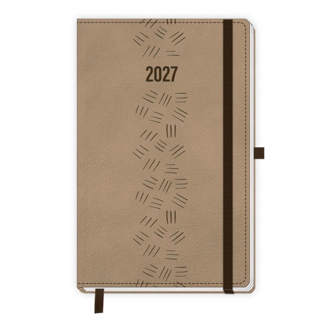 Taschenkalender A6 Soft Touch Premium Sand 2027