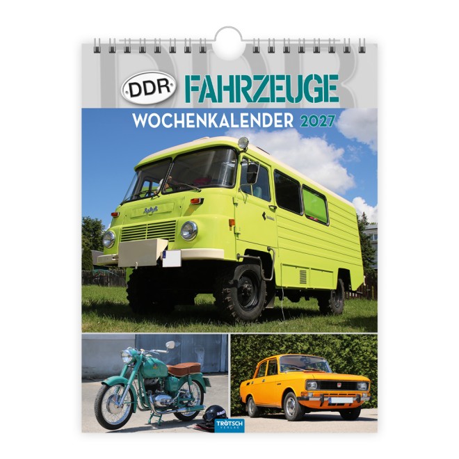 Wochenkalender zum Hängen DDR-Fahrzeuge 2027