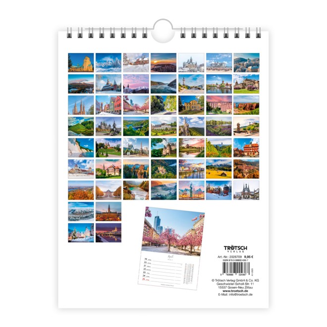 Wochenkalender zum Hängen Deutschlandreise 2027