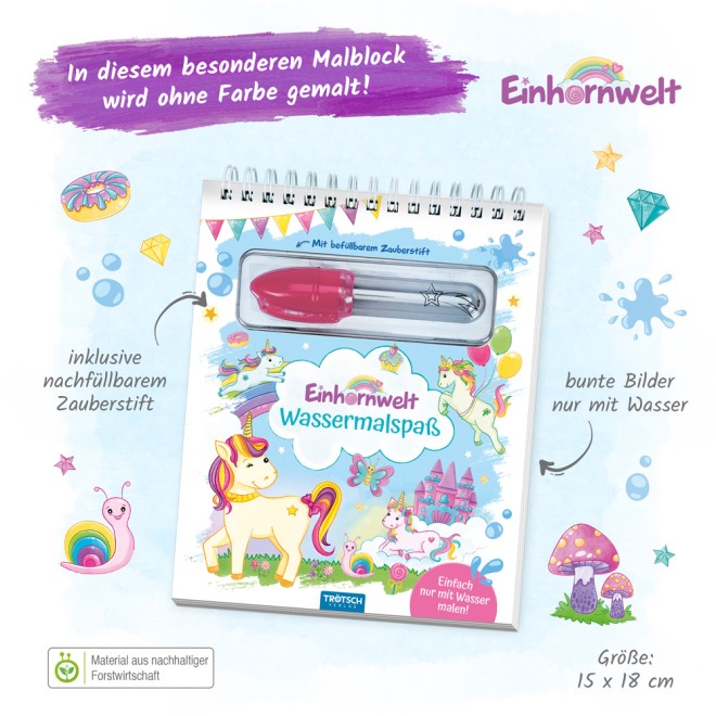 Wassermalspaß "Einhornwelt"