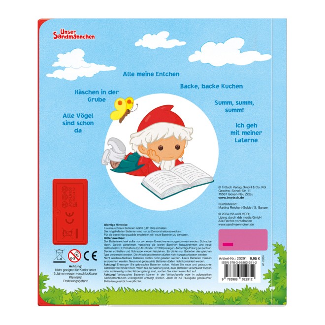 UNSER SANDMÄNNCHEN Soundbuch "Erste Kinderlieder"