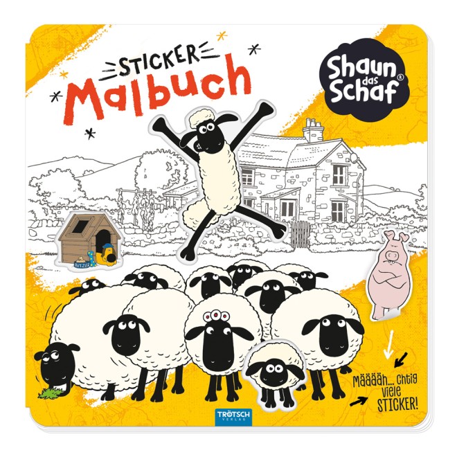 SHAUN DAS SCHAF Stickermalbuch
