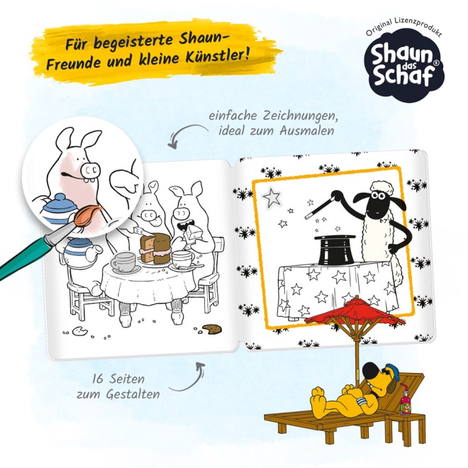 SHAUN DAS SCHAF Stickermalbuch