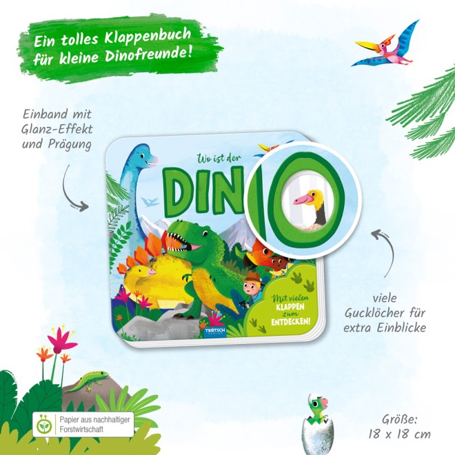 Mein erstes Klappenbuch "Wo ist der Dino?"