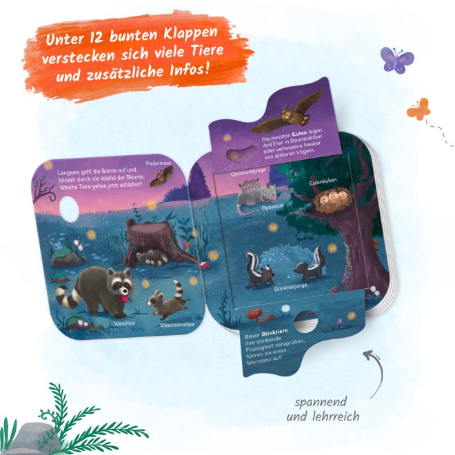 Mein erstes Klappenbuch "Tiere im Wald Wer lebt wo?"