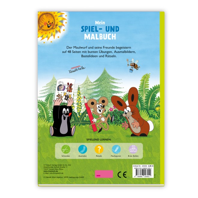 Der kleine Maulwurf Spiel-und Malbuch