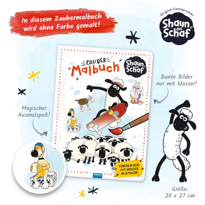 Shaun das Schaf Zaubermalbuch