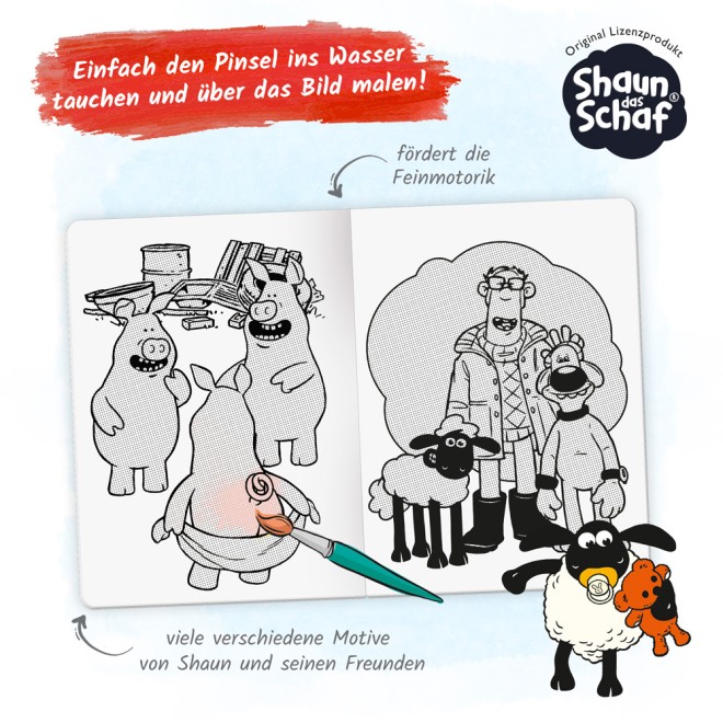 Shaun das Schaf Zaubermalbuch