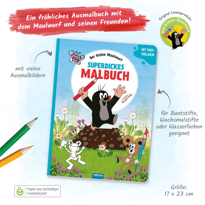 Der kleine Maulwurf Superdickes Malbuch