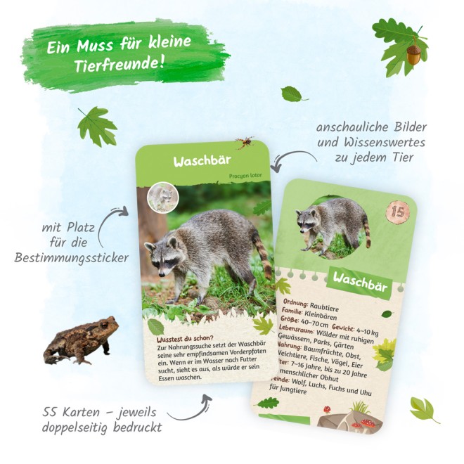 55 Lernkarten "Heimische Tiere"