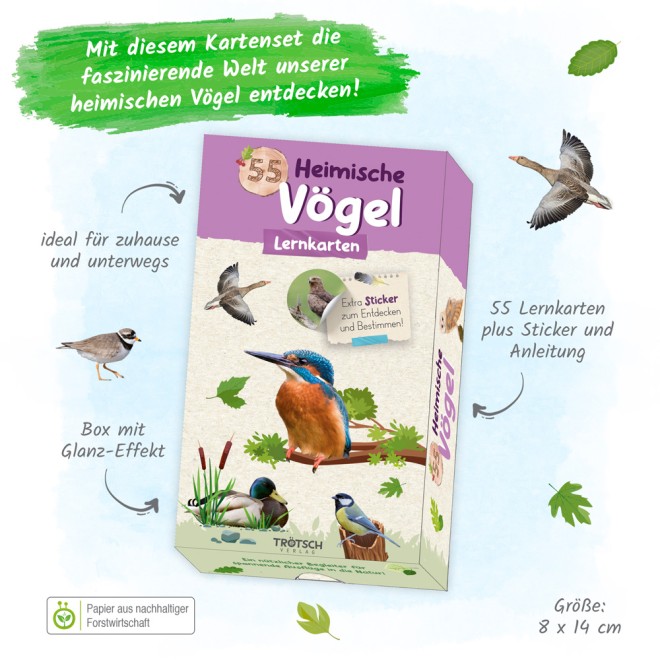 55 Lernkarten "Heimische Vögel"