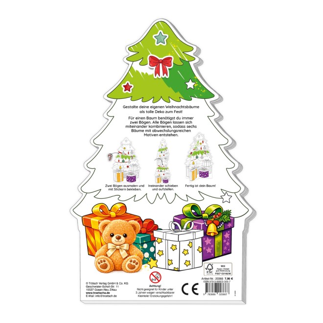 Bastelblock Weihnachtsbaum Mal- und Bastelbuch