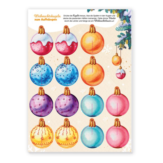 Bastelblock Weihnachts-Bastelspaß | Ab 4 Jahren