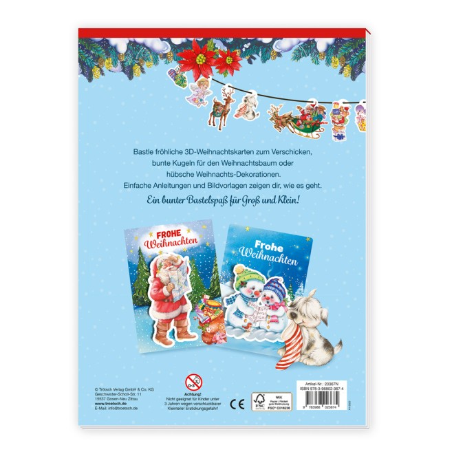 Bastelblock Weihnachts-Bastelspaß | Ab 4 Jahren