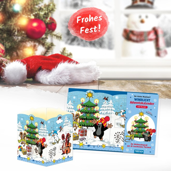 Der kleine Maulwurf Windlicht-Adventskalender