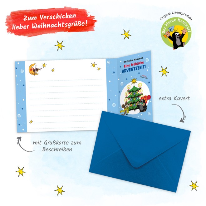 Der kleine Maulwurf Windlicht-Adventskalender