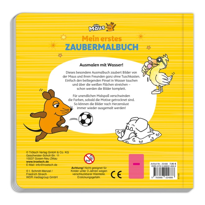 Die Maus Malbuch "Mein erstes Zaubermalbuch"