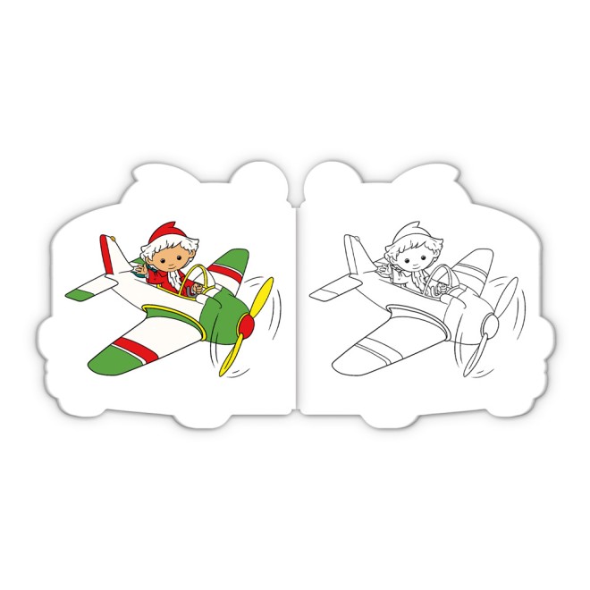 Unser Sandmännchen Mini-Malbuch mit Stickern "Fahrzeuge"