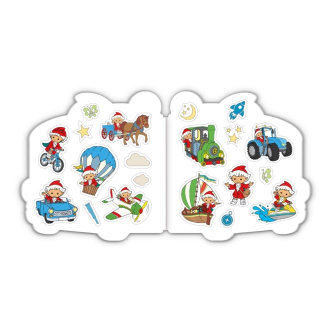Unser Sandmännchen Mini-Malbuch mit Stickern "Fahrzeuge"
