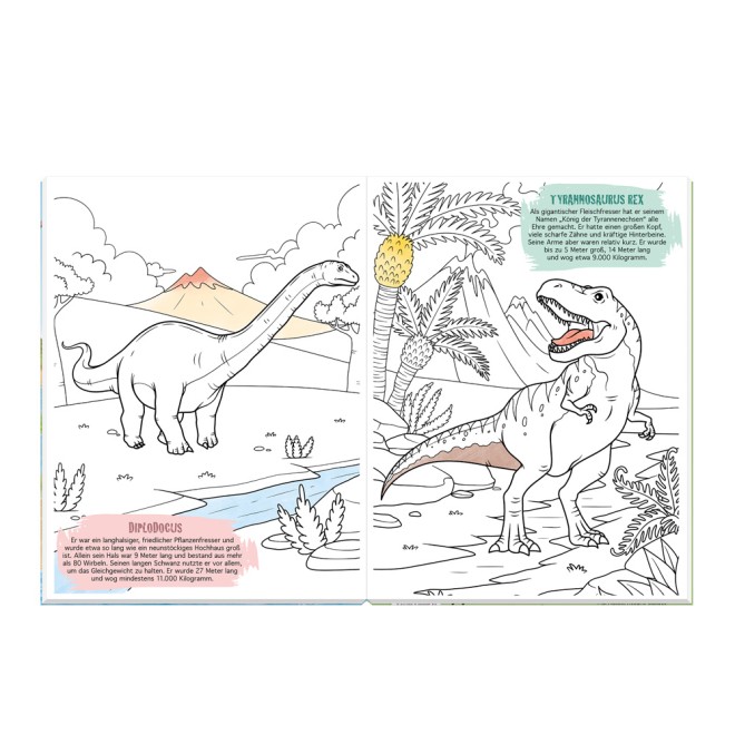 Malbuch DINO mit Figuren S2