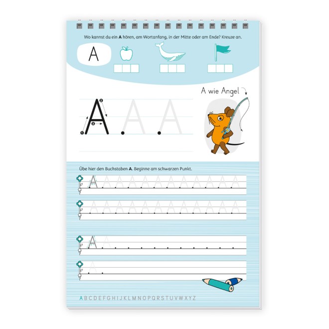 Spurrilleblock DIE MAUS Großbuchstaben