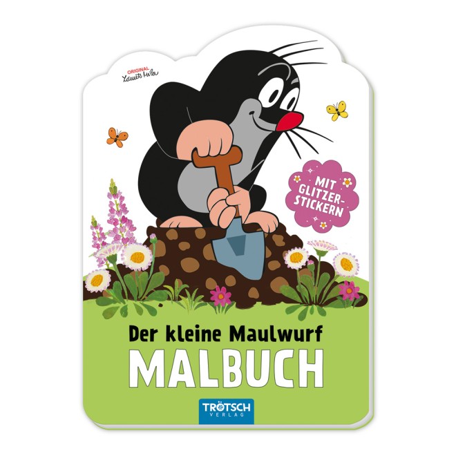 Der kleine Maulwurf Mini-Malbuch mit Glitzerstickern