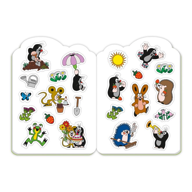 Der kleine Maulwurf Mini-Malbuch mit Glitzerstickern