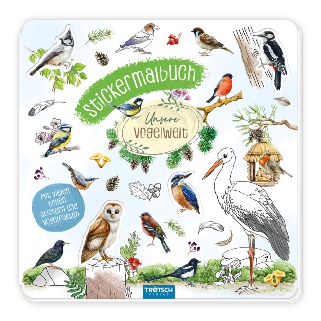 Stickermalbuch Unsere Vogelwelt