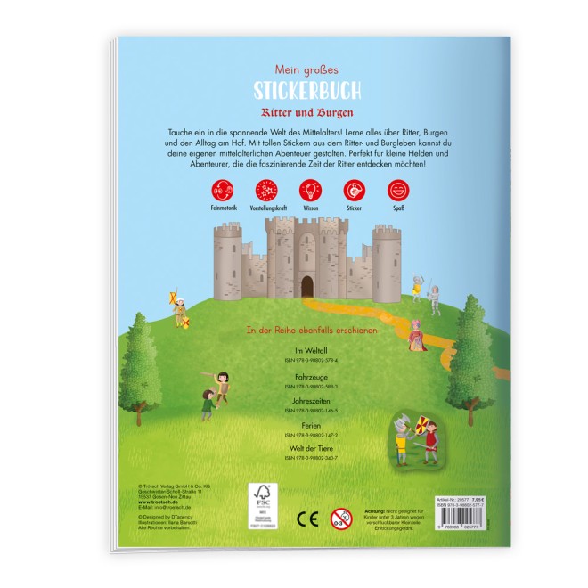 großes Stickerbuch - Ritter & Burgen