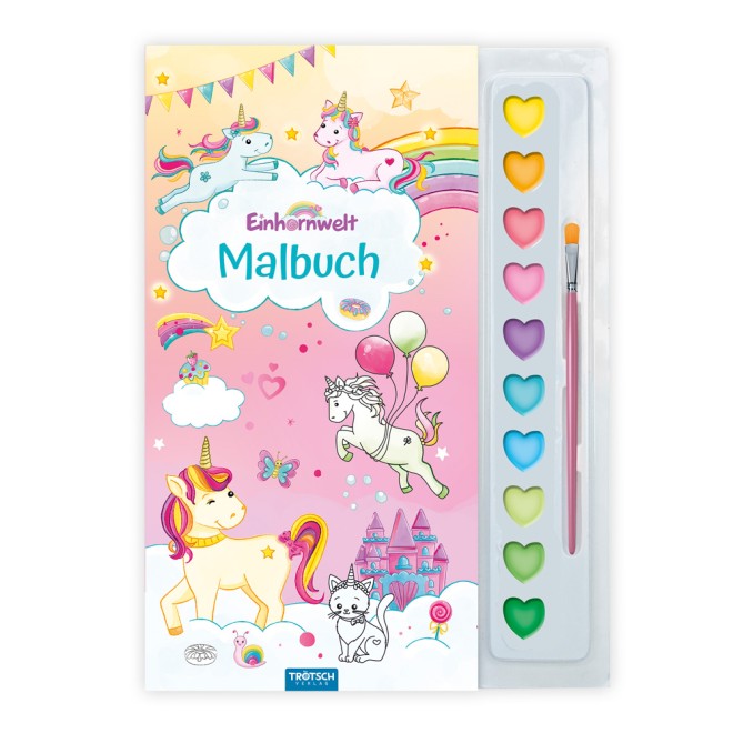 Malbuch Tuschkasten Einhornwelt