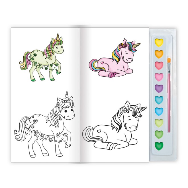 Malbuch Tuschkasten Einhornwelt