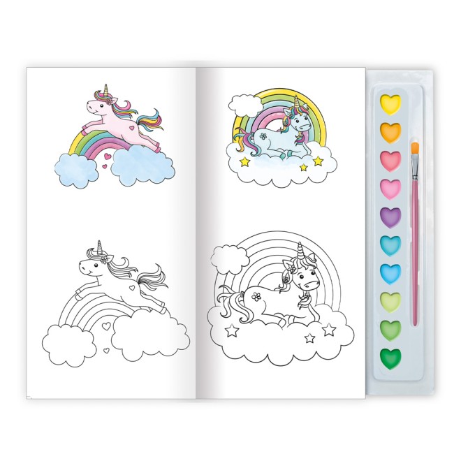 Malbuch Tuschkasten Einhornwelt