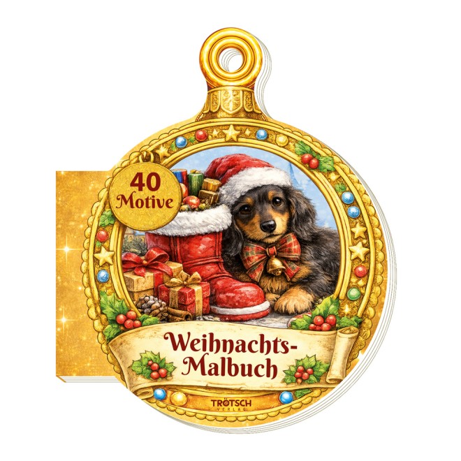 Malbuch Weihnachts-Malbuch Kugelform