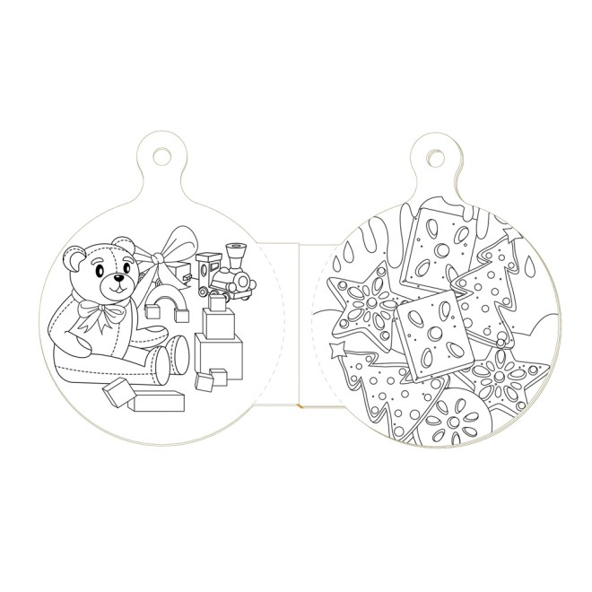 Malbuch Weihnachts-Malbuch Kugelform