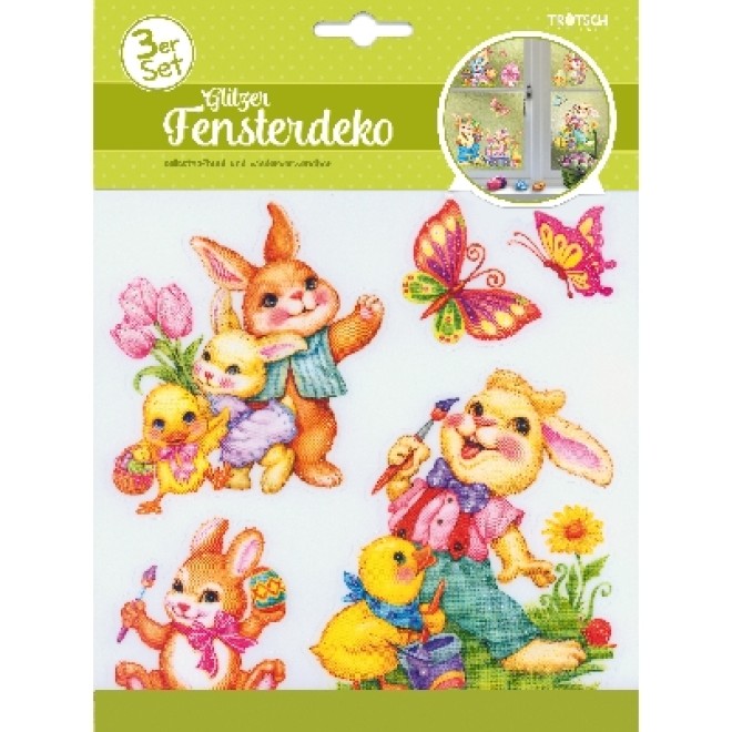 3er-Set Fensterdeko Ostern